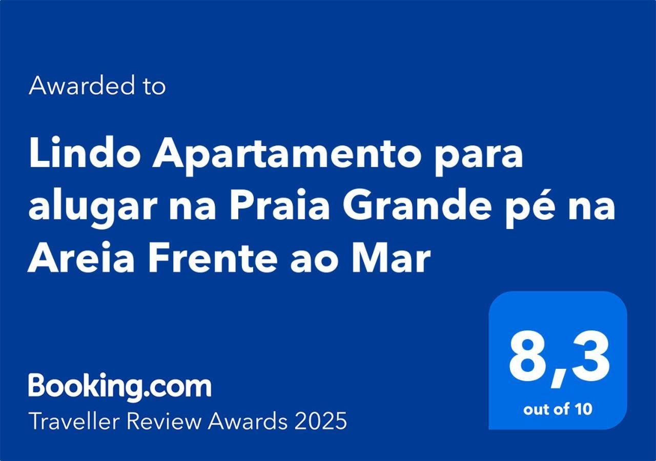 Lindo Apartamento Para Alugar Na Praia Grande Pe Na Areia Frente Ao Mar Apartment Exterior photo